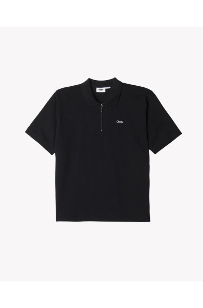 Obey Escape Zip Polo Ss Tee