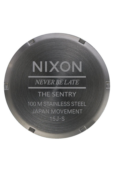 Nixon Sentry Leather Gunmetal/black