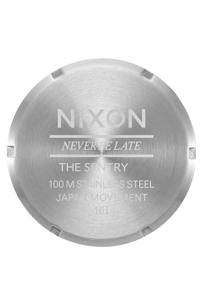 Nixon Sentry Leather All Silver / Black