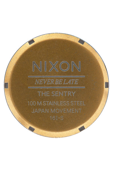Nixon Sentry Leather Brass/blk / Brn