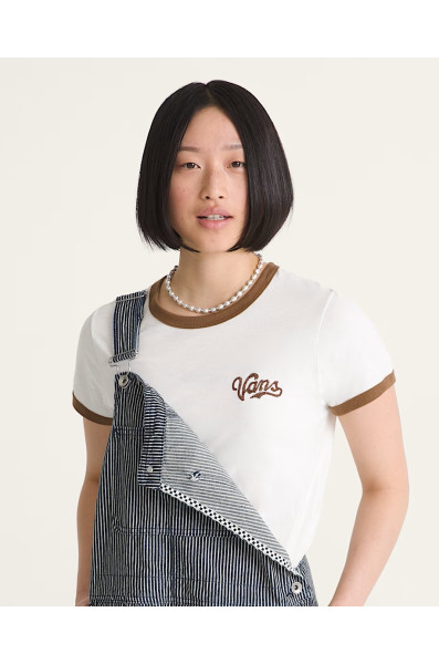 Vans Wmn Lefty Script Ringer Tee
